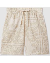 Les Deux - Les Ramie-cotton Drawstring Shorts - Lyst