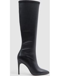 Reiss - Knee High Leather Boots - Lyst