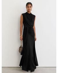 Reiss - Draped High-Neck Sleeveless Maxi Dress - Lyst