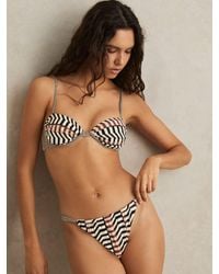 Reiss - Chevron Stripe Bikini Bottoms - Lyst