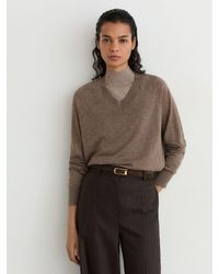 Reiss - Merino Wool V-Neck Jumper - Lyst