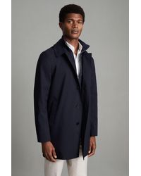 Reiss - Perrin - Navy Jacket With Removable Funnel-neck Insert, Uk 3x-large - Lyst
