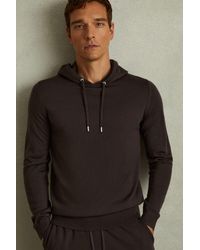 Reiss - Coco Merino Wool Drawstring Hoodie - Lyst