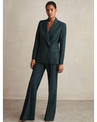 Reiss - Petite Wool-Blend Wide-Leg Suit Trousers - Lyst
