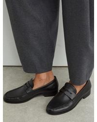 Reiss - Leather Penny Loafers - Lyst