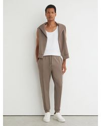 Reiss - Premium Interlock Cuffed Joggers - Lyst