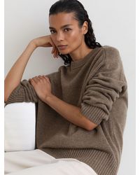 Reiss - Wool-Cashmere Crew-Neck Raglan Jumper - Lyst