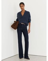 Reiss - Petite High-Rise Bootcut Jeans - Lyst