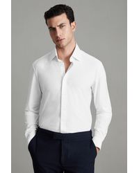 Reiss - Voyager - White Slim Fit Button-through Travel Shirt, M - Lyst