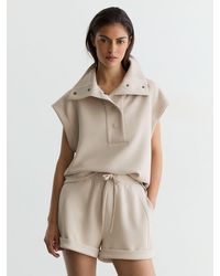 Reiss - Premium Interlock Sleeveless Collared Top - Lyst