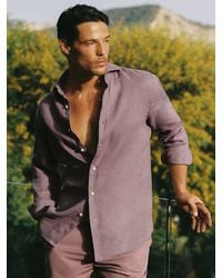 Reiss - Ruban - Mauve Pink Shirt, Xs - Lyst