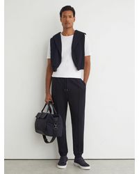 Reiss - Premium Interlock Cuffed Joggers - Lyst