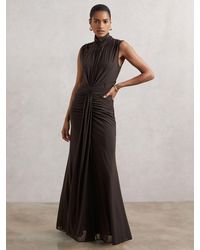 Reiss - Ruched Sleeveless Maxi Dress - Lyst