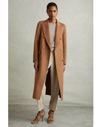 Reiss - Petite Wool Blend Double Breasted Blindseam Trench Coat - Lyst