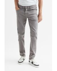 PAIGE - Federal - Slim Fit Straight Leg Jeans, Brushed Nickel - Lyst