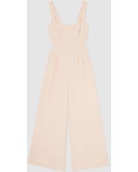 Reiss - Wide-Leg Cut-Out Jumpsuit - Lyst