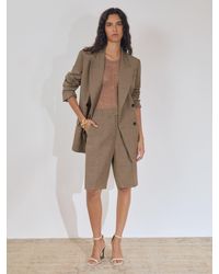 Reiss - Atelier Side-Zip Tailored Shorts With Linen - Lyst