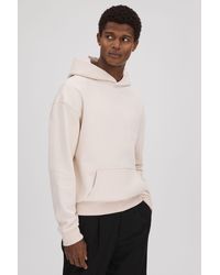 Reiss - Alexander - Off White Casual Fit Cotton Hoodie - Lyst