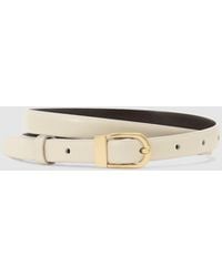 Reiss - Leather Mini-Buckle Belt - Lyst