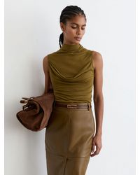 Reiss - Cashmere Draped Sleeveless Top - Lyst