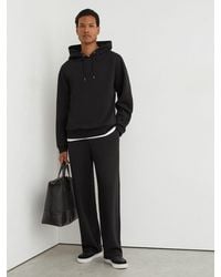 Reiss - Falco Sueded Interlock Jersey Relaxed-Fit Hoodie - Lyst