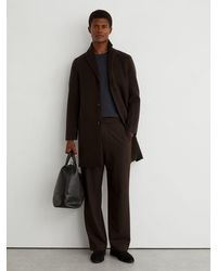 Reiss - Wool-Blend Single-Breasted Epsom Coat - Lyst