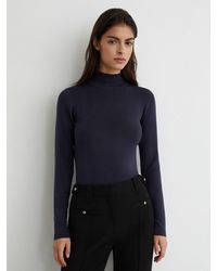 ATELIER - Silk-Blend Mock-Neck Top - Lyst