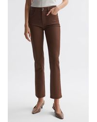 PAIGE - Cindy - Mid Rise Cropped Jeans, Cognac Luxe - Lyst