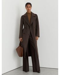 Reiss - Petite Double-Breasted Blind-Seam Coat Wool-Blend With Cashmere - Lyst