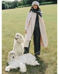 Reiss - Indira Wool-Blend Scarf Blindseam Coat - Lyst