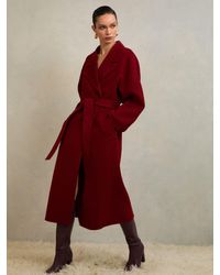 Reiss - Atelier Wool Blindseam Belted Coat - Lyst