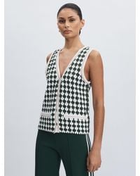 The Upside - The Crochet Button Through Cotton Vest - Lyst