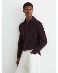 Reiss - Wool-Cashmere Half-Button Polo Jumper - Lyst