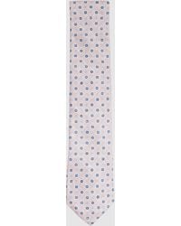Reiss - Basilica - Soft Rose Silk Floral Print Tie, One - Lyst