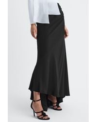 Reiss - Maxine - Black High Rise Fitted Maxi Skirt - Lyst