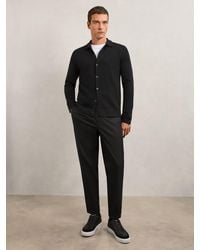 Reiss - Wool Button Through Cardigan - Lyst