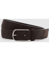 Reiss - Carrie - Chocolate Suede Belt - Lyst