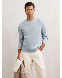 Reiss - Brushed Rib-Knit Crew-Neck Jumper With Wool - Lyst