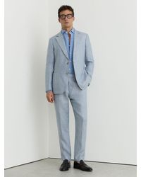 Reiss - Tailored Fit Linen-Twill Suit Trousers - Lyst