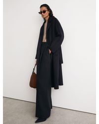 Reiss - Petite Wool-Blend Blindseam Double-Breasted Coat - Lyst
