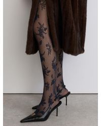 Reiss - Floral Patterned Sheer Tights, S & M - Lyst