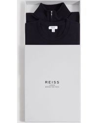 Reiss - Mixer - Navy Merino 2 Pack Pack Of Two Merino Wool Tops - Lyst