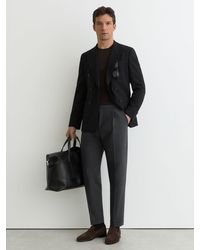 Reiss - Promise Tailored Fit Side-Adjuster Tailored-Fit Suit Trousers Wool-Blend - Lyst