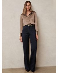 Reiss - Twill Patch-Pocket Flared Trousers - Lyst