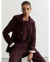 Reiss - Gabi Dark Berry Tailored Single Breasted Suit Blazer - Lyst