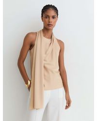 Reiss - Draped Scarf-Detail Sleeveless Top - Lyst