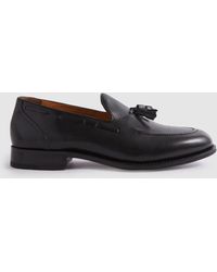 Reiss - Clayton - Black Leather Tassel Loafers, Uk 11 Eu 45 - Lyst