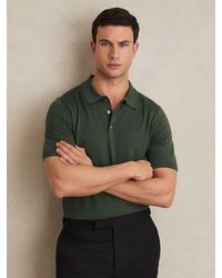Reiss - Merino Wool Short-Sleeve Polo Shirt - Lyst