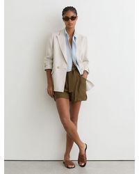 Reiss - Leather Cross-Strap Flat Sandals - Lyst