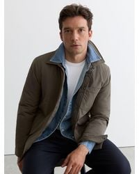 Reiss - Quilted Press-Stud Overshirt - Lyst